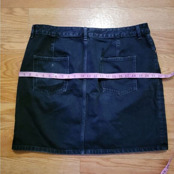 Asos Design Black Denim High Rise Skirt - Picture 5 of 12